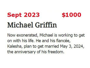 PI Gives to its 13th Exoneree this year!